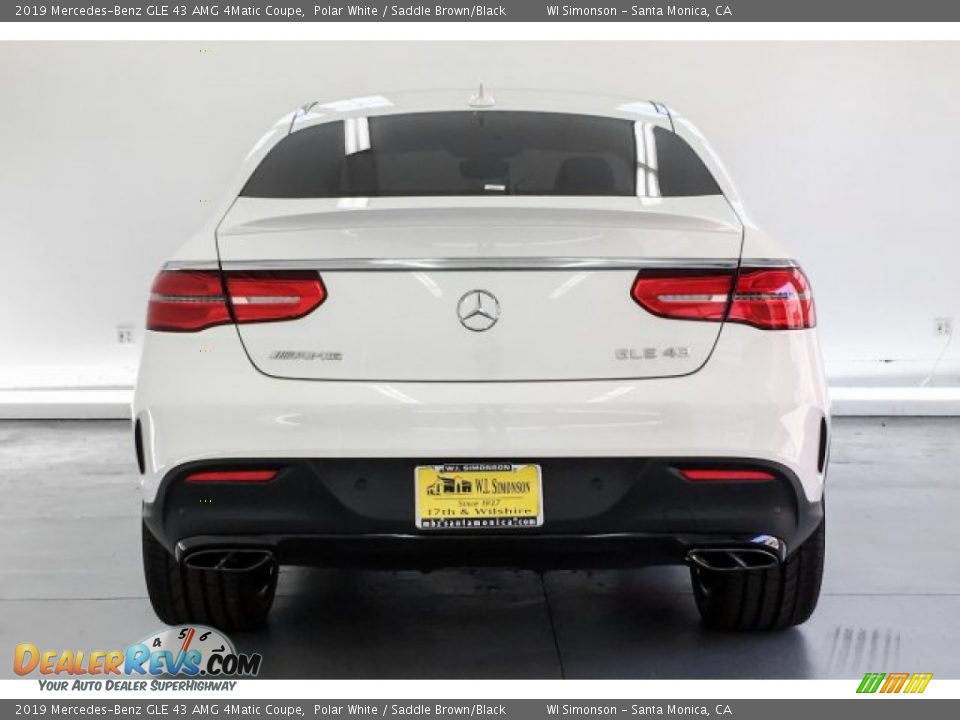 2019 Mercedes-Benz GLE 43 AMG 4Matic Coupe Polar White / Saddle Brown/Black Photo #3