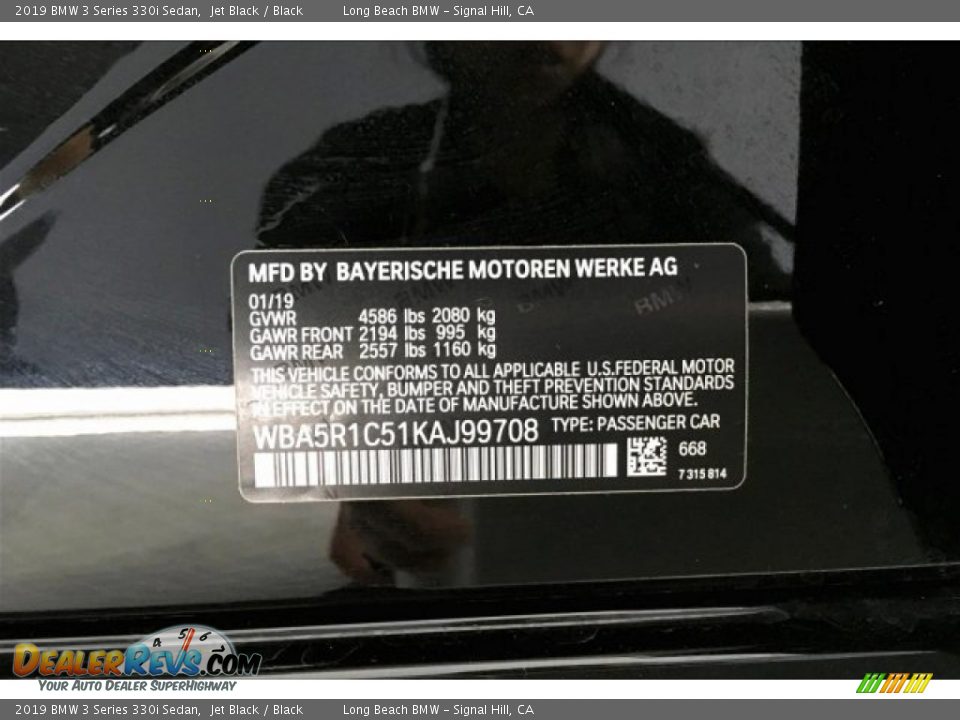 2019 BMW 3 Series 330i Sedan Jet Black / Black Photo #19