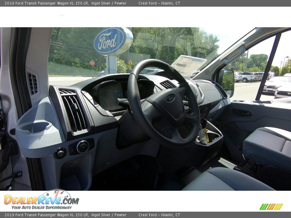 2019 Ford Transit Passenger Wagon XL 150 LR Ingot Silver / Pewter Photo #10