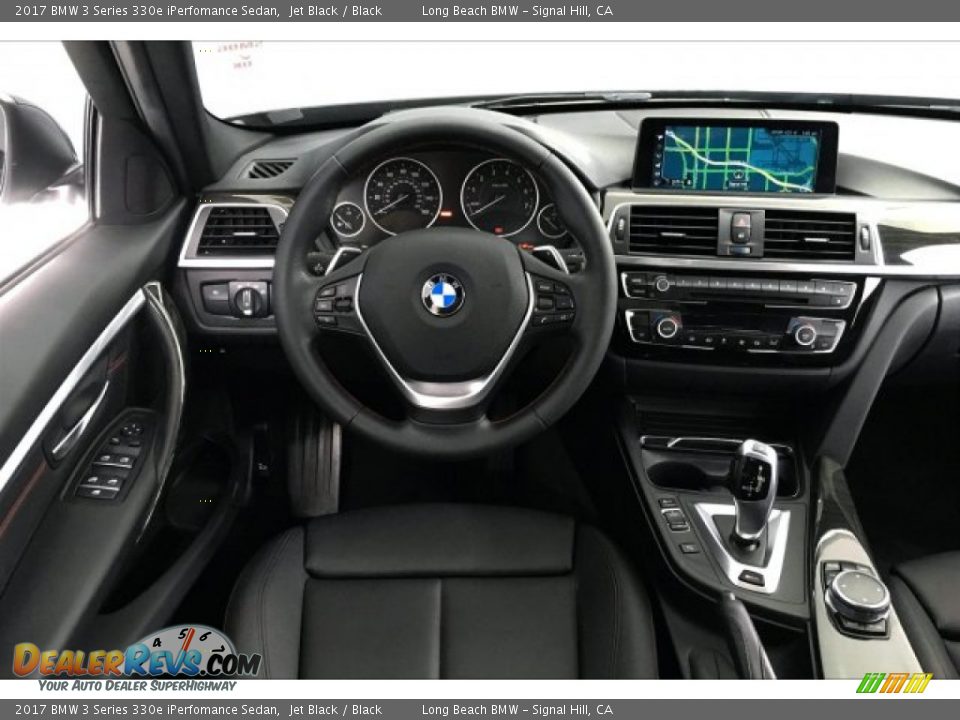 2017 BMW 3 Series 330e iPerfomance Sedan Jet Black / Black Photo #4