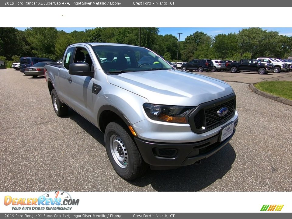 2019 Ford Ranger XL SuperCab 4x4 Ingot Silver Metallic / Ebony Photo #1