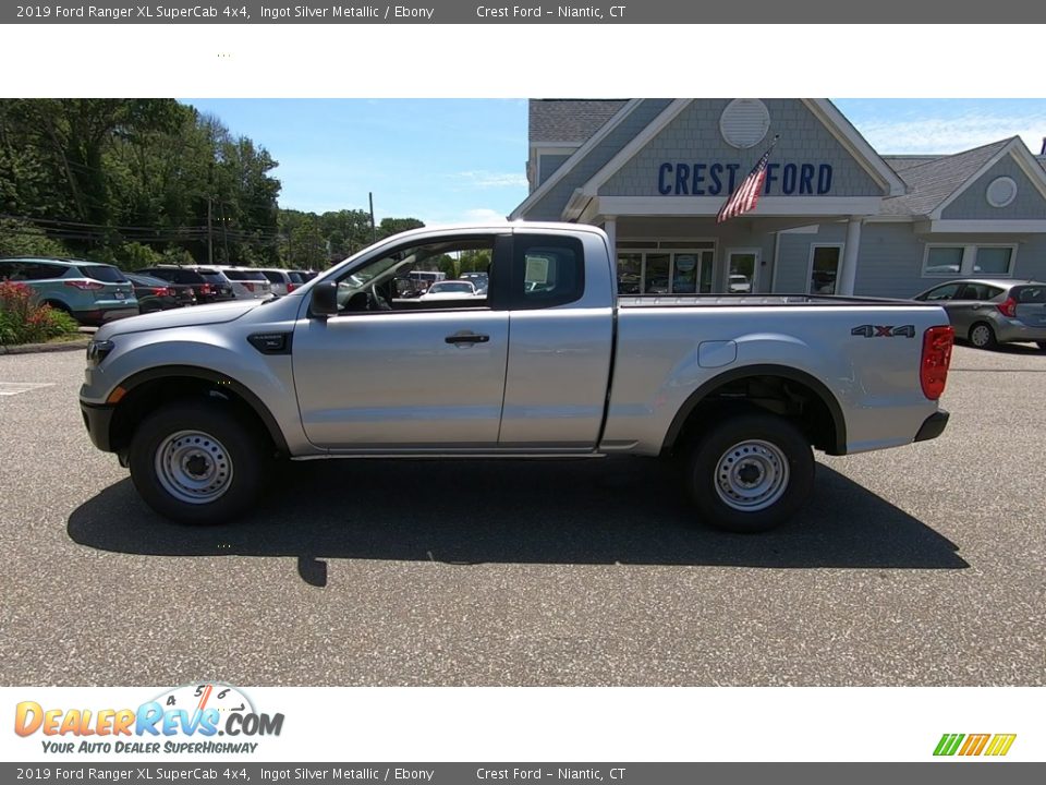 2019 Ford Ranger XL SuperCab 4x4 Ingot Silver Metallic / Ebony Photo #4