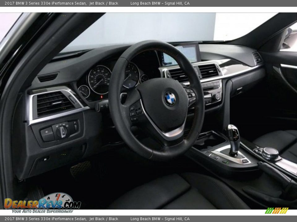 2017 BMW 3 Series 330e iPerfomance Sedan Jet Black / Black Photo #17
