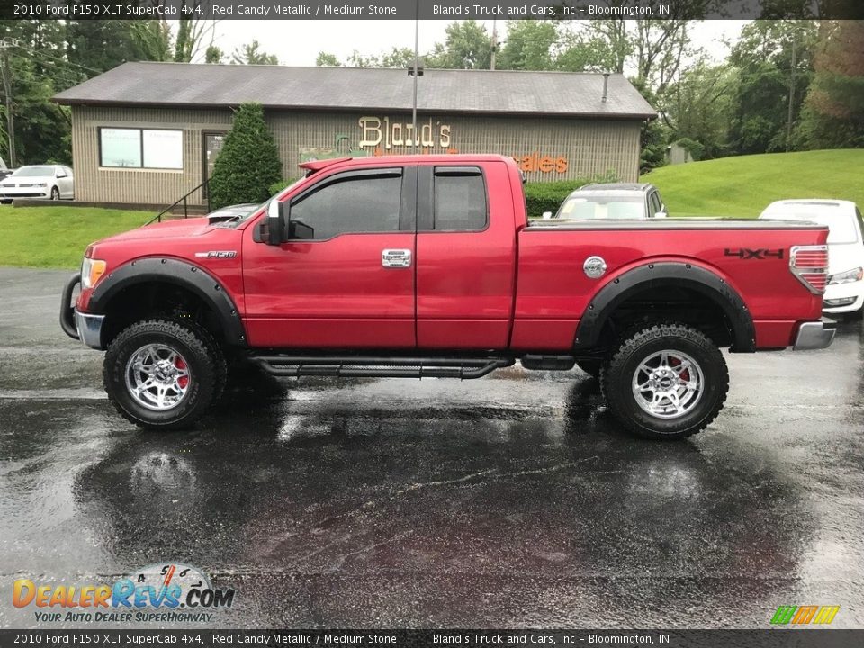 2010 Ford F150 XLT SuperCab 4x4 Red Candy Metallic / Medium Stone Photo #1