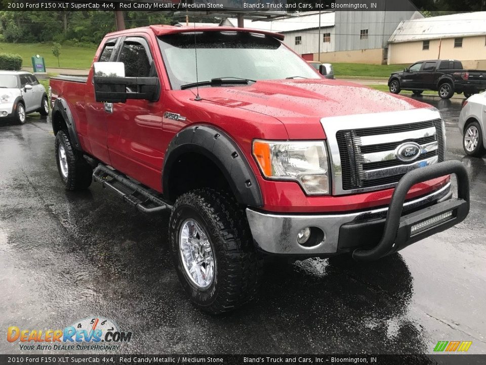 2010 Ford F150 XLT SuperCab 4x4 Red Candy Metallic / Medium Stone Photo #4