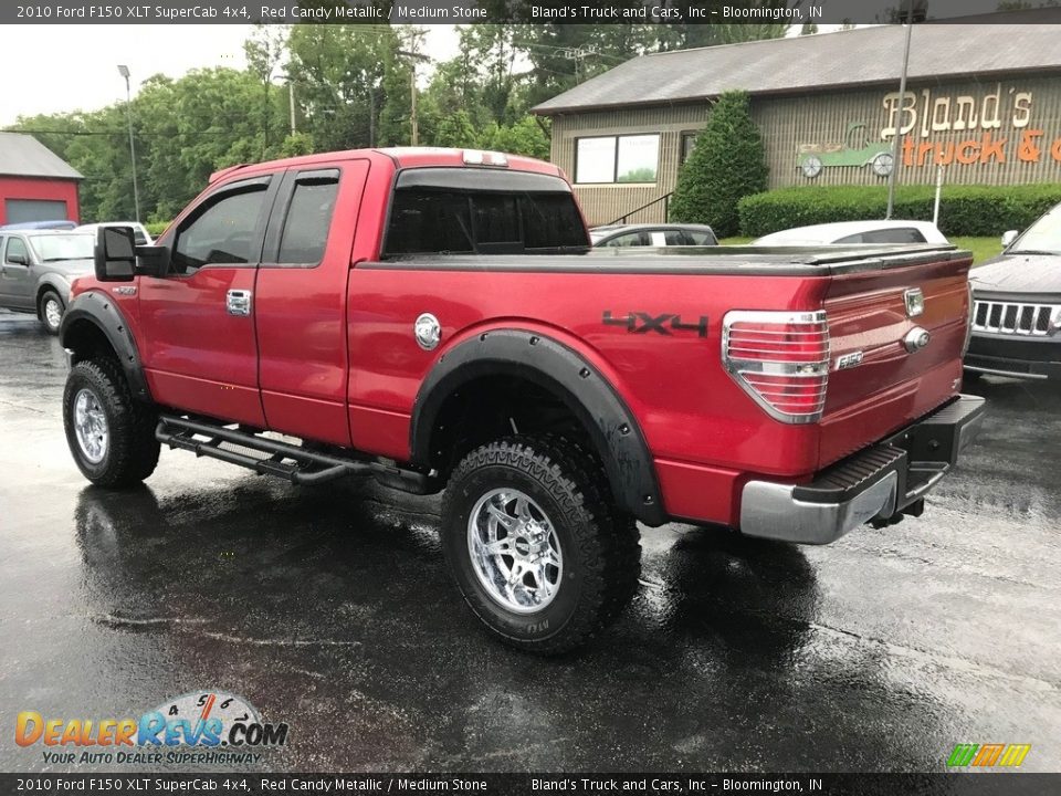 2010 Ford F150 XLT SuperCab 4x4 Red Candy Metallic / Medium Stone Photo #8