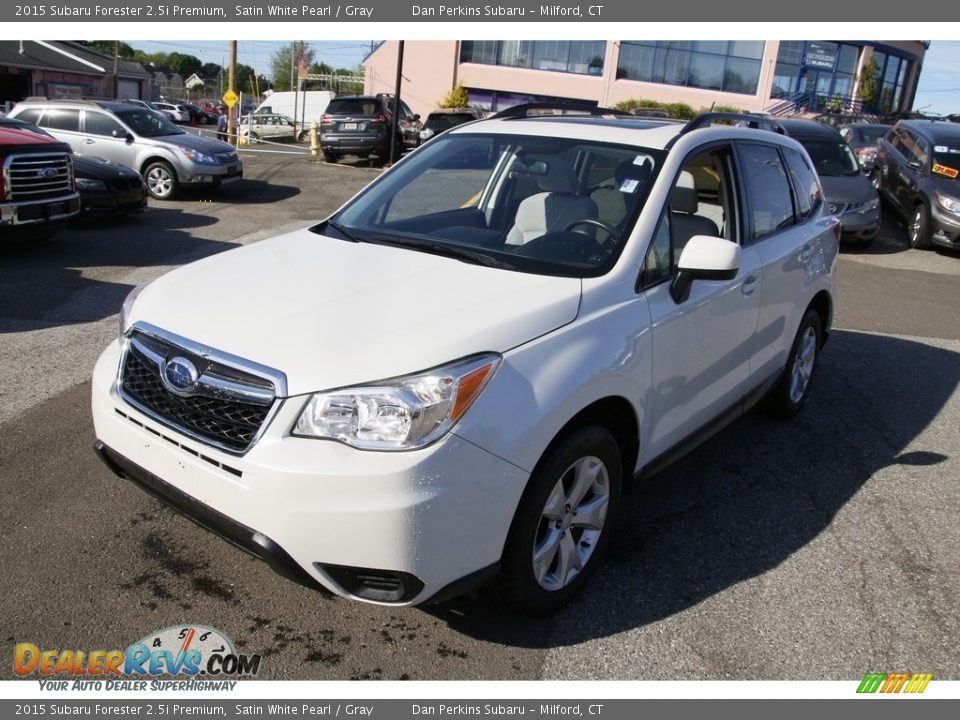 2015 Subaru Forester 2.5i Premium Satin White Pearl / Gray Photo #1