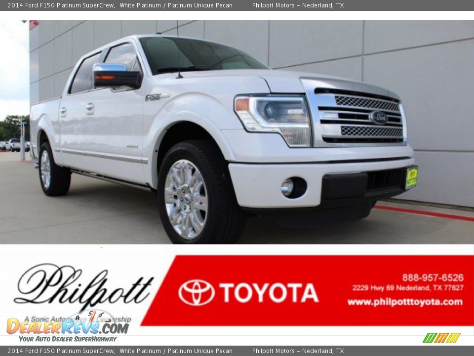 2014 Ford F150 Platinum SuperCrew White Platinum / Platinum Unique Pecan Photo #1