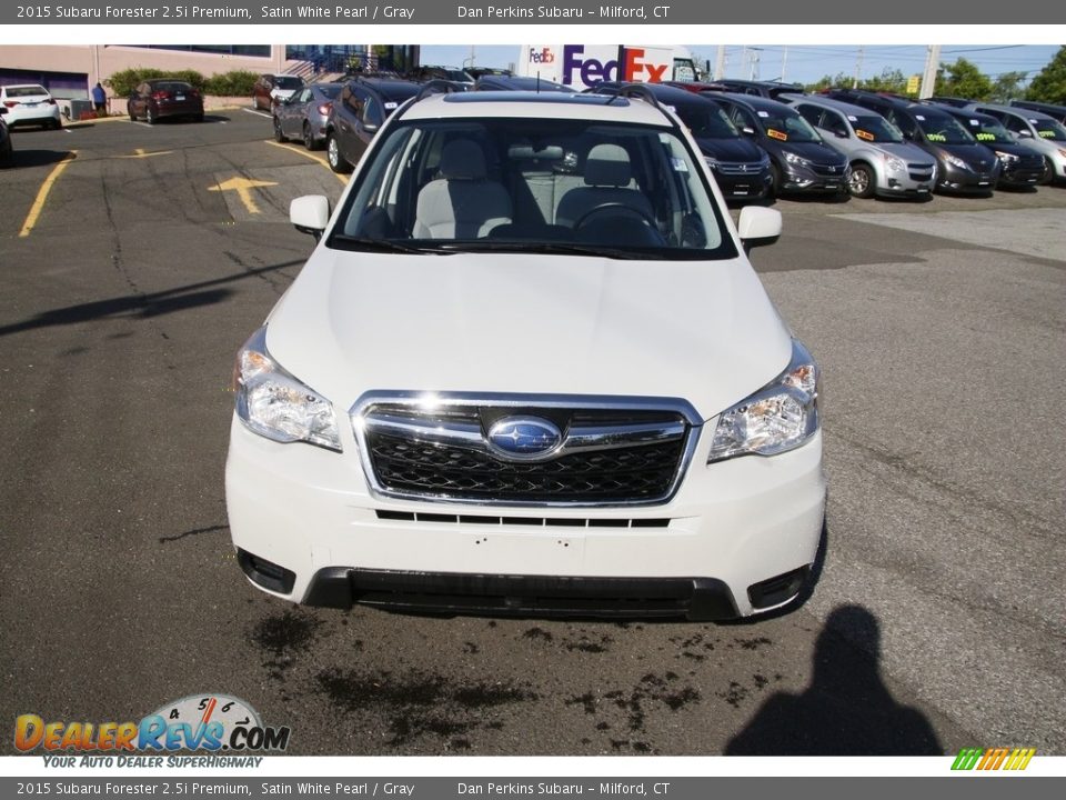 2015 Subaru Forester 2.5i Premium Satin White Pearl / Gray Photo #2