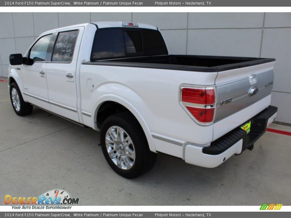2014 Ford F150 Platinum SuperCrew White Platinum / Platinum Unique Pecan Photo #6