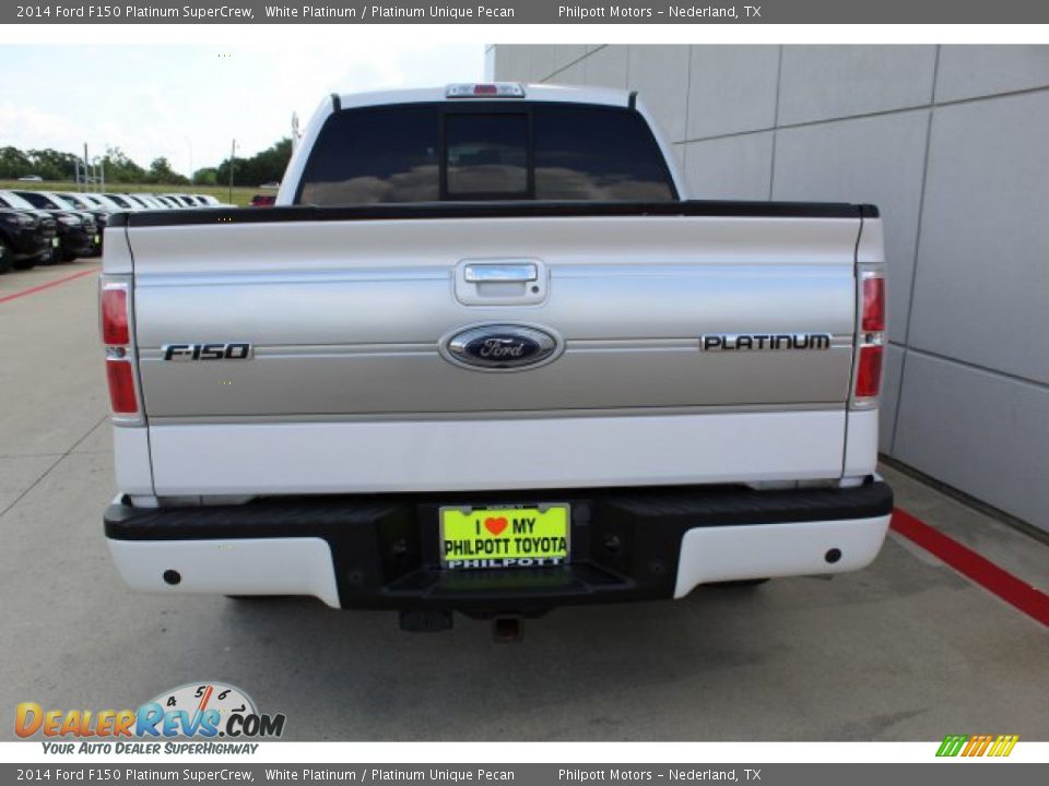 2014 Ford F150 Platinum SuperCrew White Platinum / Platinum Unique Pecan Photo #7