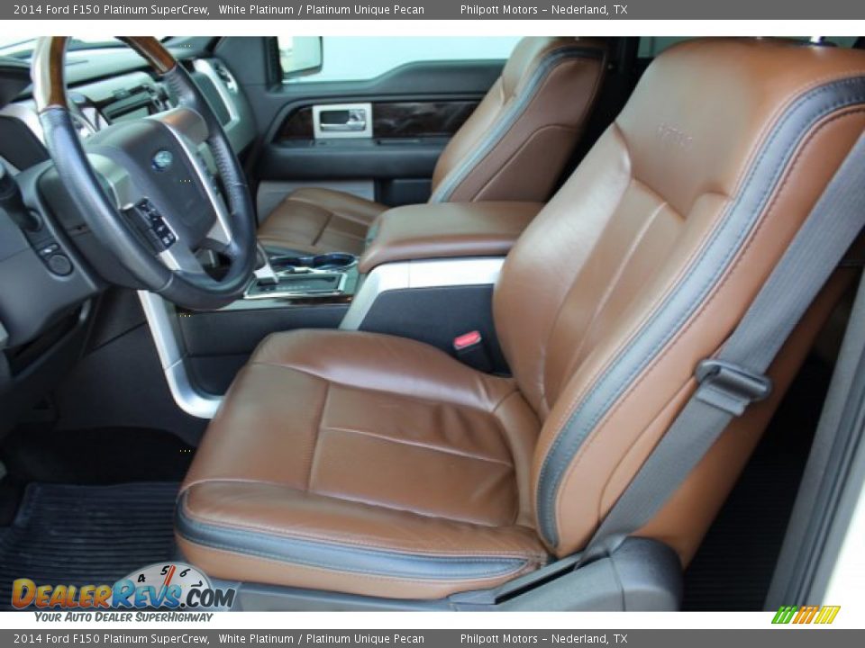 2014 Ford F150 Platinum SuperCrew White Platinum / Platinum Unique Pecan Photo #10