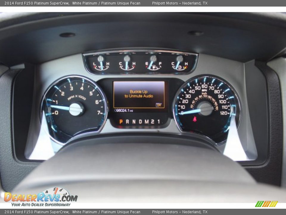 2014 Ford F150 Platinum SuperCrew White Platinum / Platinum Unique Pecan Photo #12