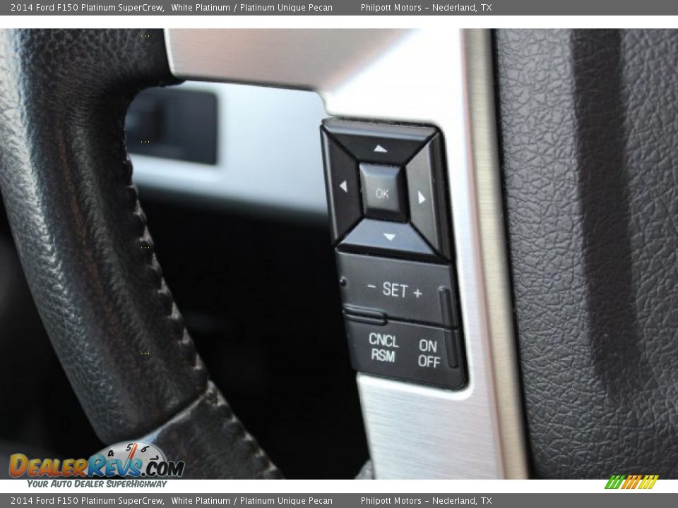 2014 Ford F150 Platinum SuperCrew White Platinum / Platinum Unique Pecan Photo #14