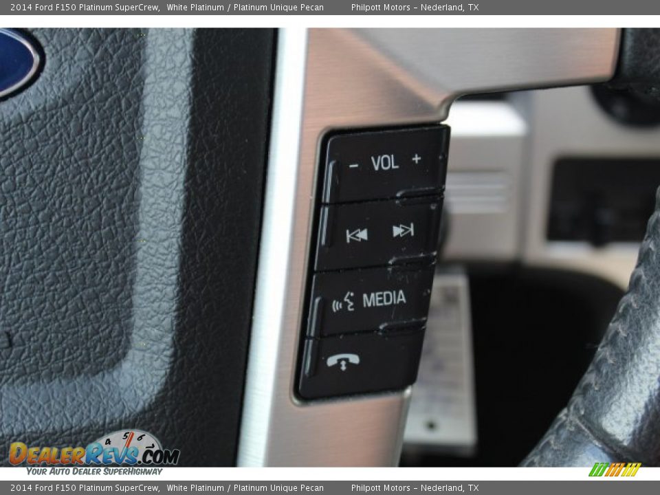 2014 Ford F150 Platinum SuperCrew White Platinum / Platinum Unique Pecan Photo #15