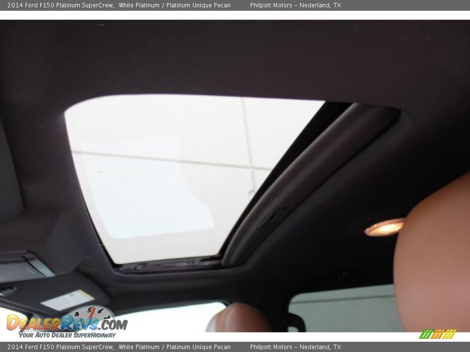 2014 Ford F150 Platinum SuperCrew White Platinum / Platinum Unique Pecan Photo #18