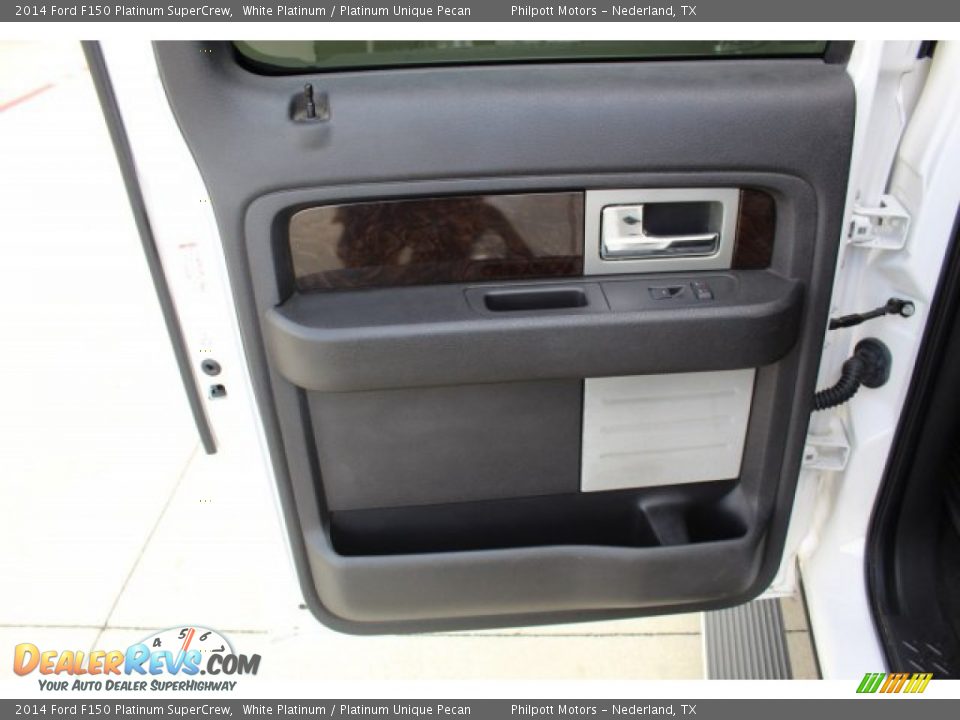 2014 Ford F150 Platinum SuperCrew White Platinum / Platinum Unique Pecan Photo #19