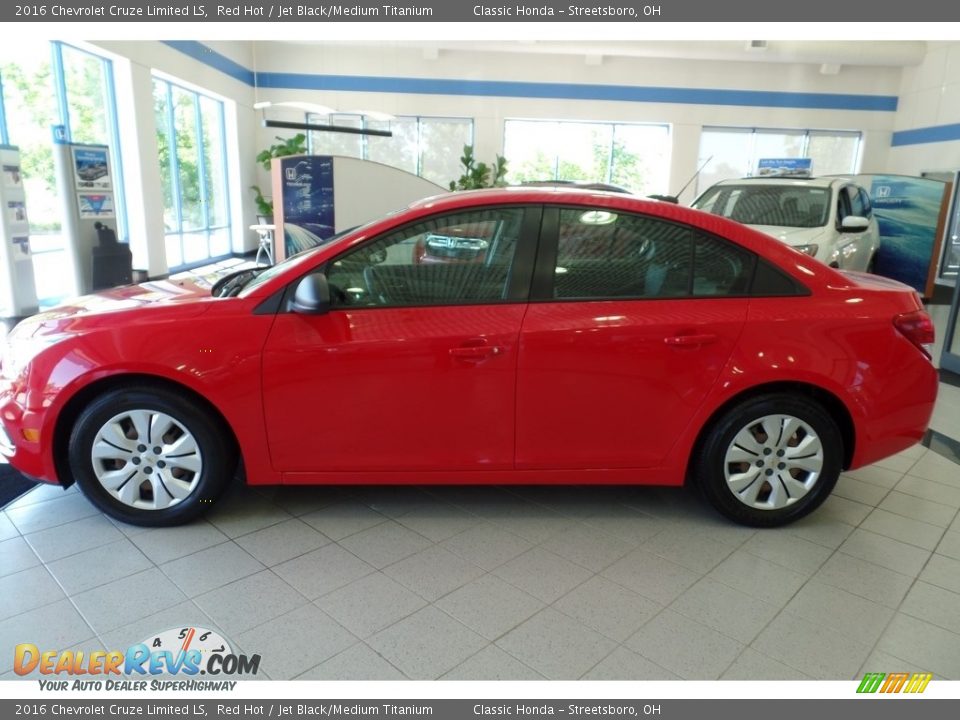 2016 Chevrolet Cruze Limited LS Red Hot / Jet Black/Medium Titanium Photo #2