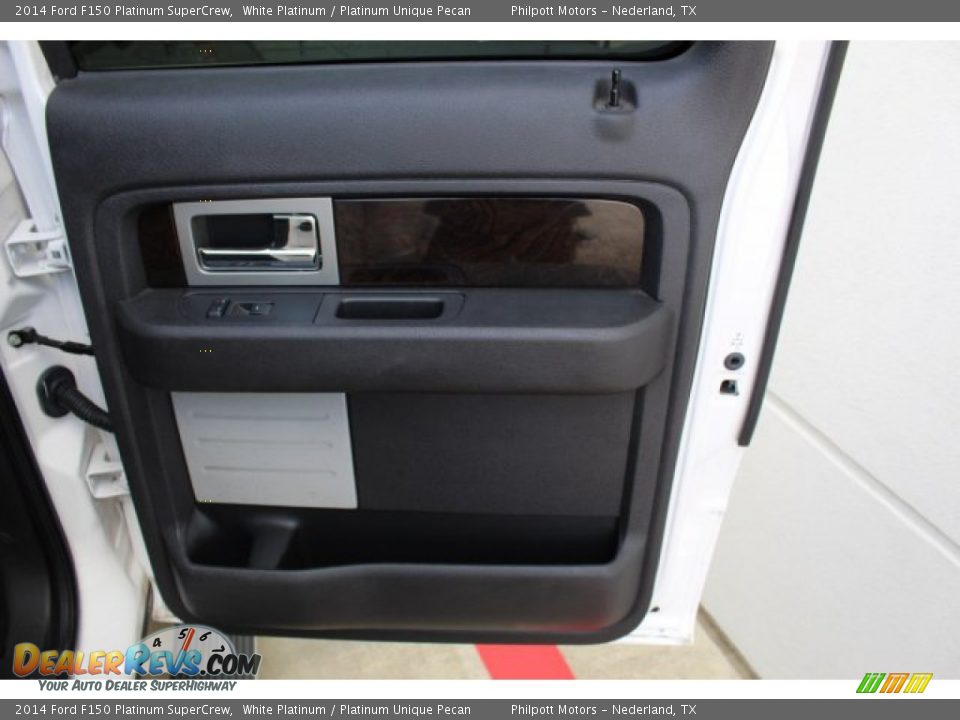 2014 Ford F150 Platinum SuperCrew White Platinum / Platinum Unique Pecan Photo #23