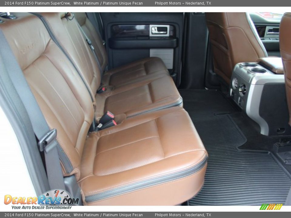 2014 Ford F150 Platinum SuperCrew White Platinum / Platinum Unique Pecan Photo #24