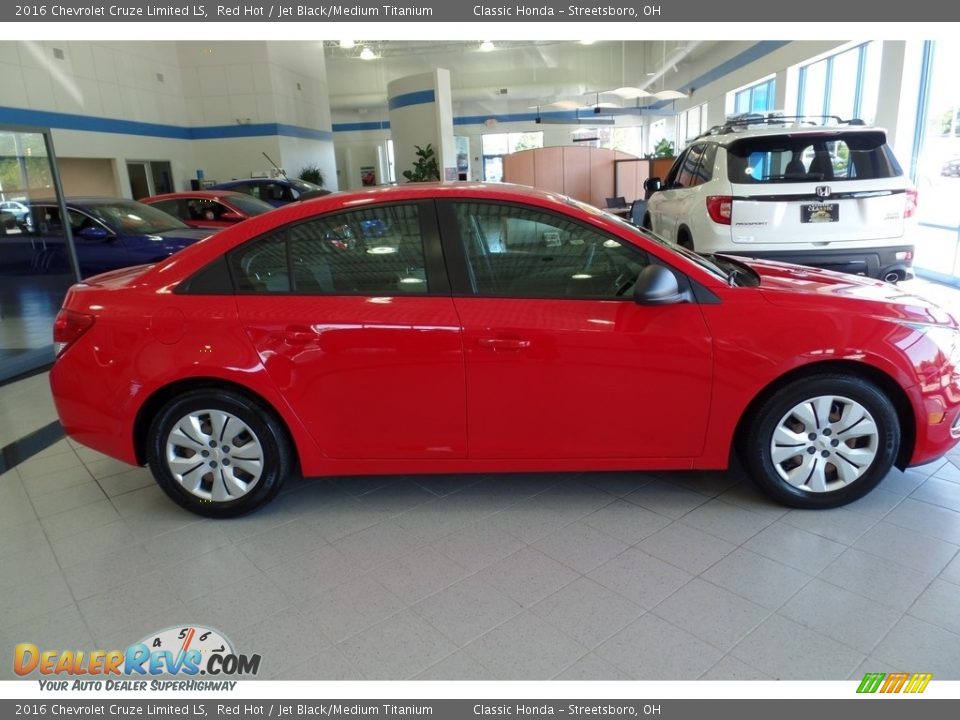2016 Chevrolet Cruze Limited LS Red Hot / Jet Black/Medium Titanium Photo #5