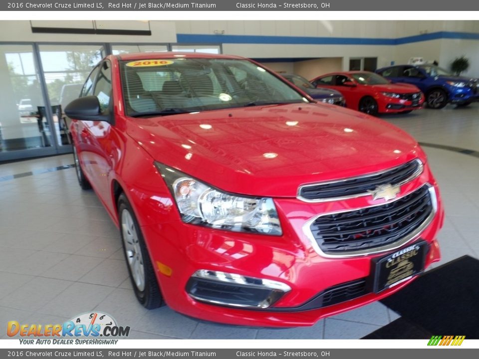 2016 Chevrolet Cruze Limited LS Red Hot / Jet Black/Medium Titanium Photo #6