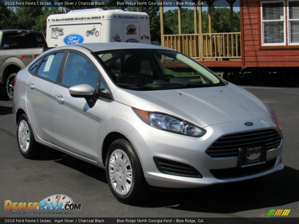 2019 Ford Fiesta S Sedan Ingot Silver / Charcoal Black Photo #7