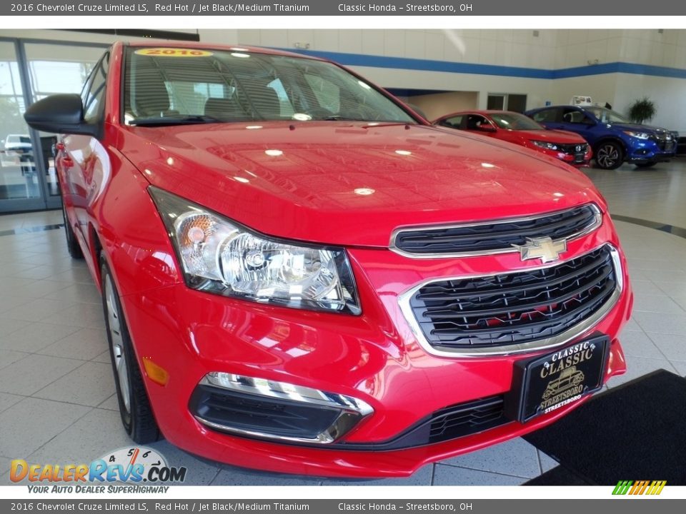 2016 Chevrolet Cruze Limited LS Red Hot / Jet Black/Medium Titanium Photo #12