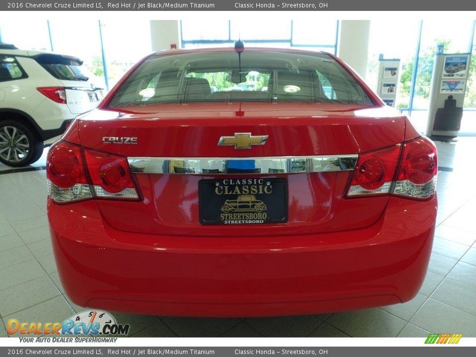 2016 Chevrolet Cruze Limited LS Red Hot / Jet Black/Medium Titanium Photo #14