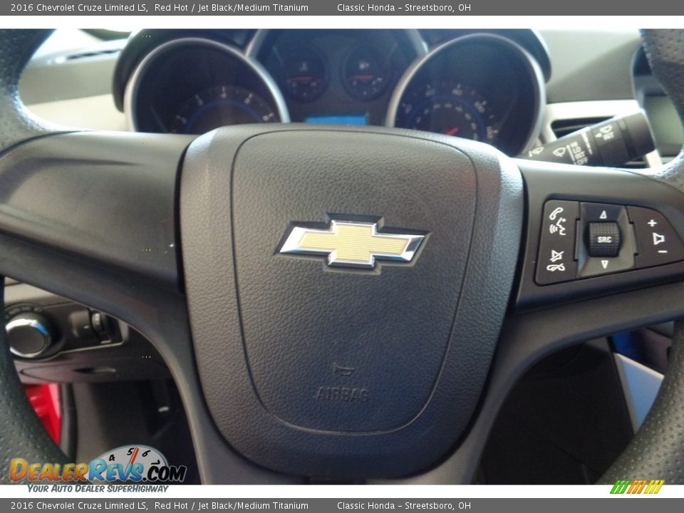 2016 Chevrolet Cruze Limited LS Red Hot / Jet Black/Medium Titanium Photo #22