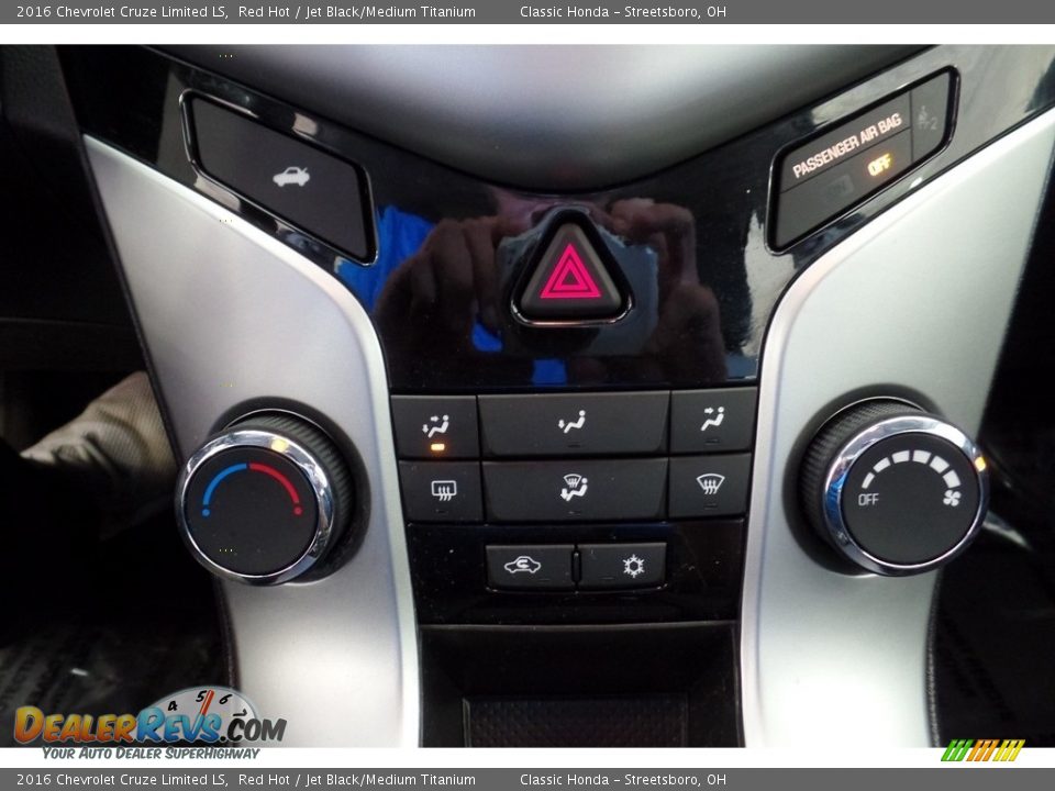 2016 Chevrolet Cruze Limited LS Red Hot / Jet Black/Medium Titanium Photo #26