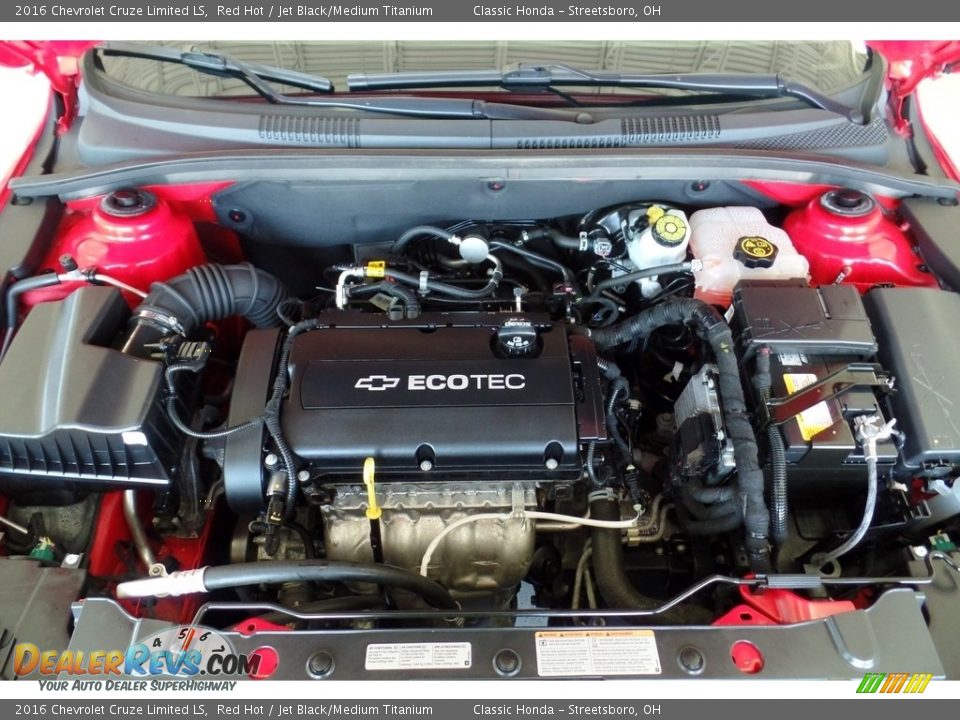 2016 Chevrolet Cruze Limited LS Red Hot / Jet Black/Medium Titanium Photo #30