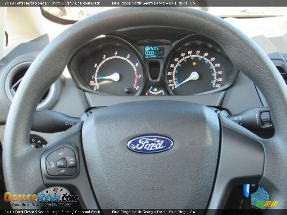 2019 Ford Fiesta S Sedan Ingot Silver / Charcoal Black Photo #21