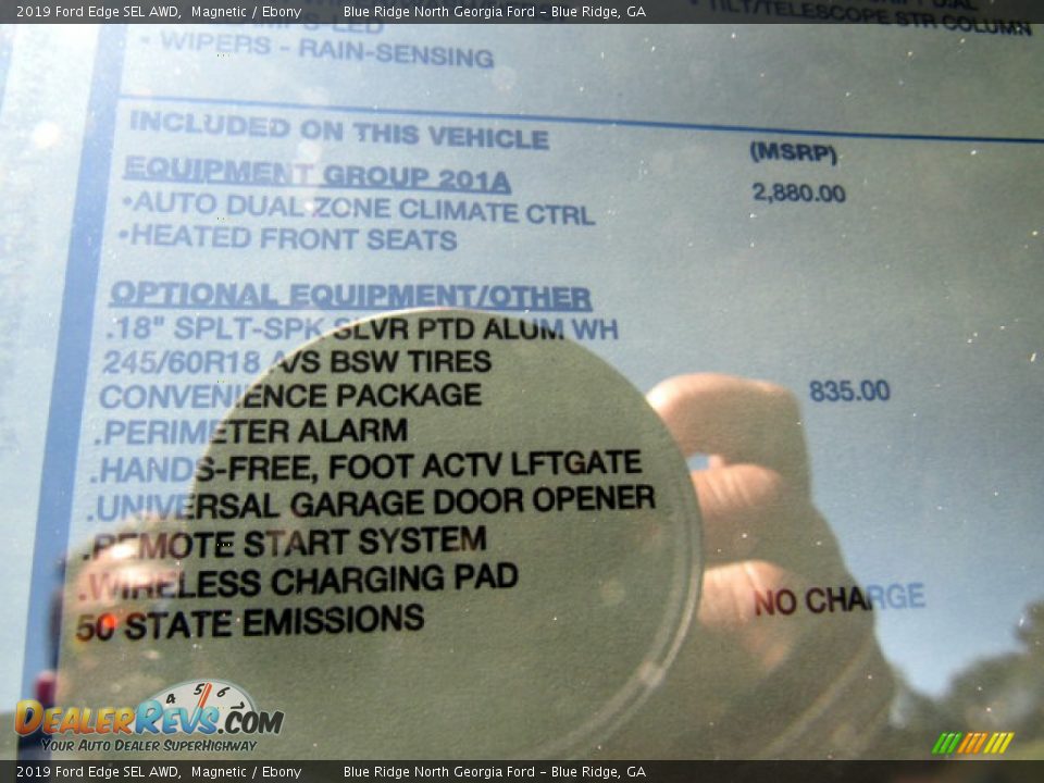 2019 Ford Edge SEL AWD Magnetic / Ebony Photo #24