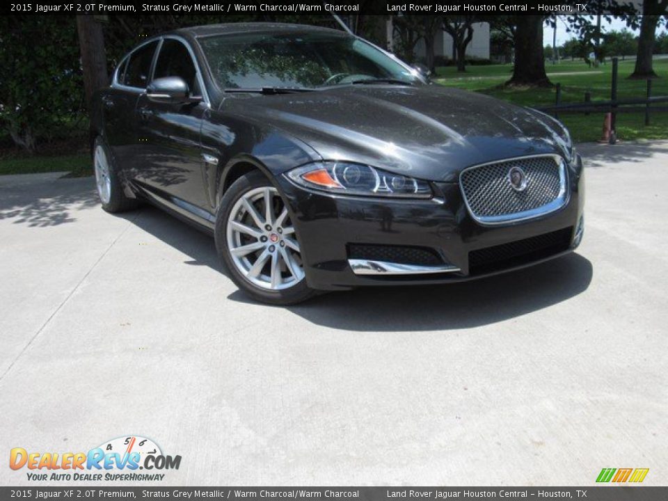 2015 Jaguar XF 2.0T Premium Stratus Grey Metallic / Warm Charcoal/Warm Charcoal Photo #1