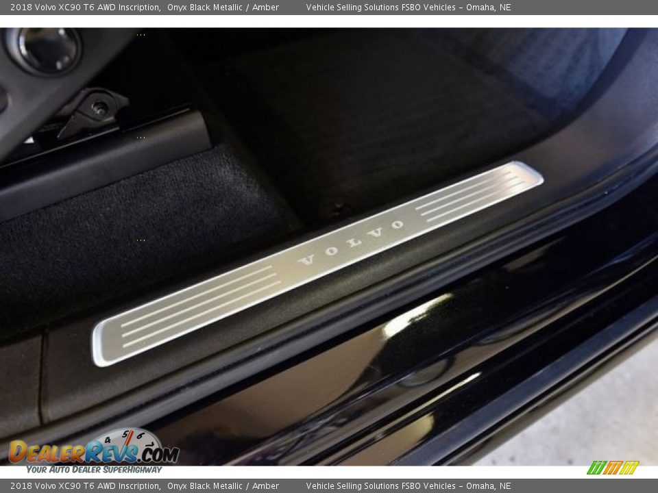 2018 Volvo XC90 T6 AWD Inscription Onyx Black Metallic / Amber Photo #14