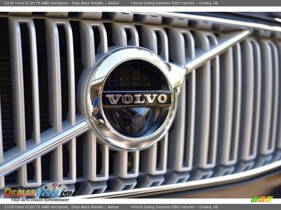 2018 Volvo XC90 T6 AWD Inscription Onyx Black Metallic / Amber Photo #15