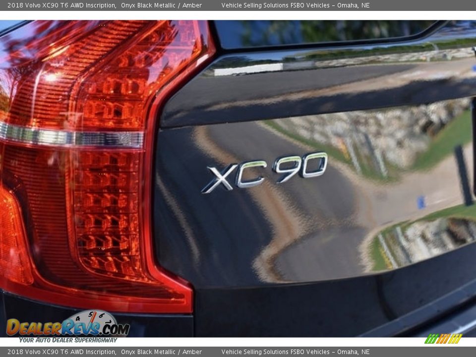 2018 Volvo XC90 T6 AWD Inscription Onyx Black Metallic / Amber Photo #18