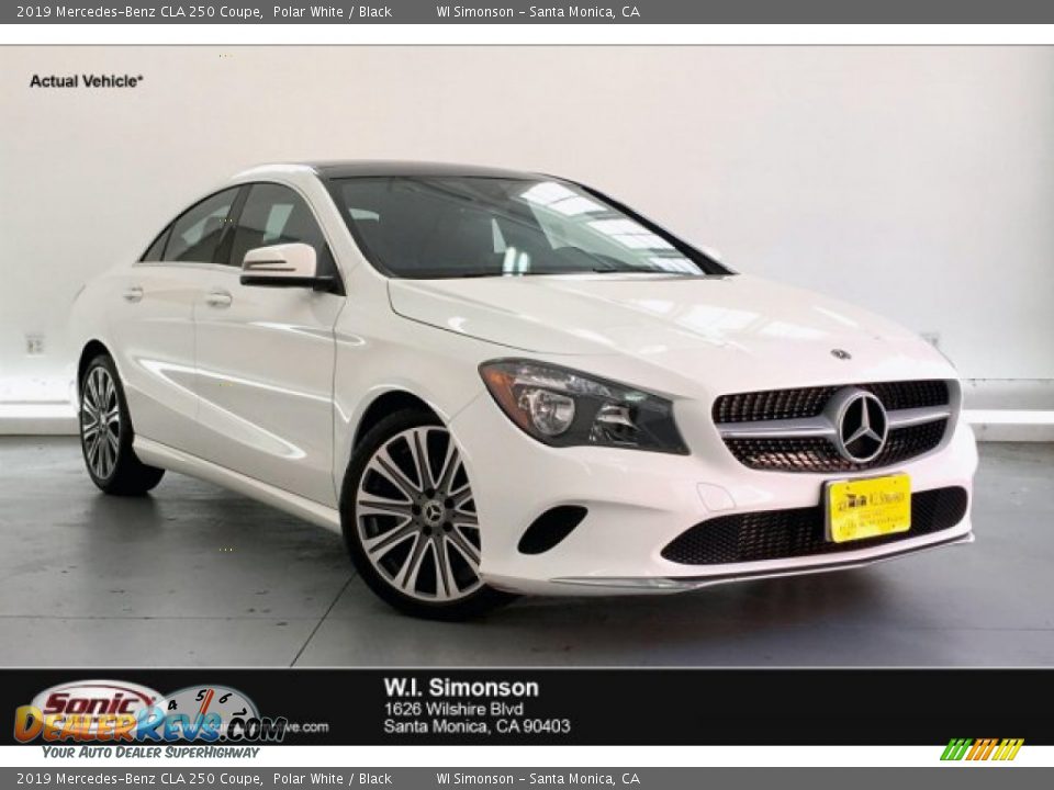 2019 Mercedes-Benz CLA 250 Coupe Polar White / Black Photo #1