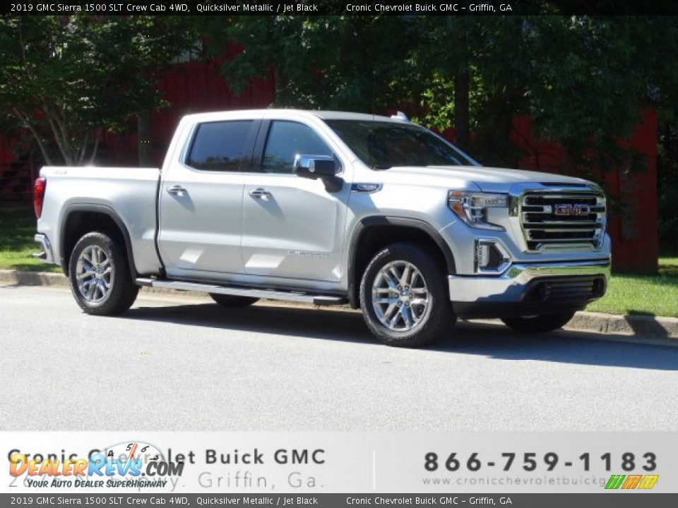 2019 GMC Sierra 1500 SLT Crew Cab 4WD Quicksilver Metallic / Jet Black Photo #1