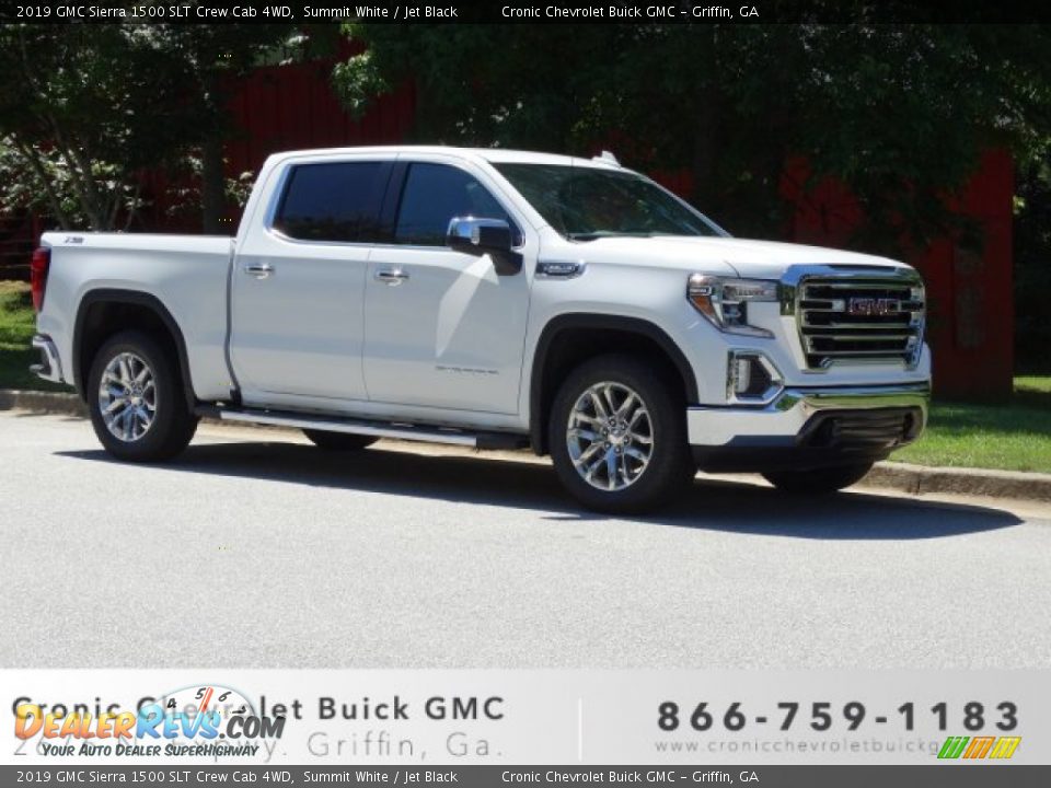 2019 GMC Sierra 1500 SLT Crew Cab 4WD Summit White / Jet Black Photo #1