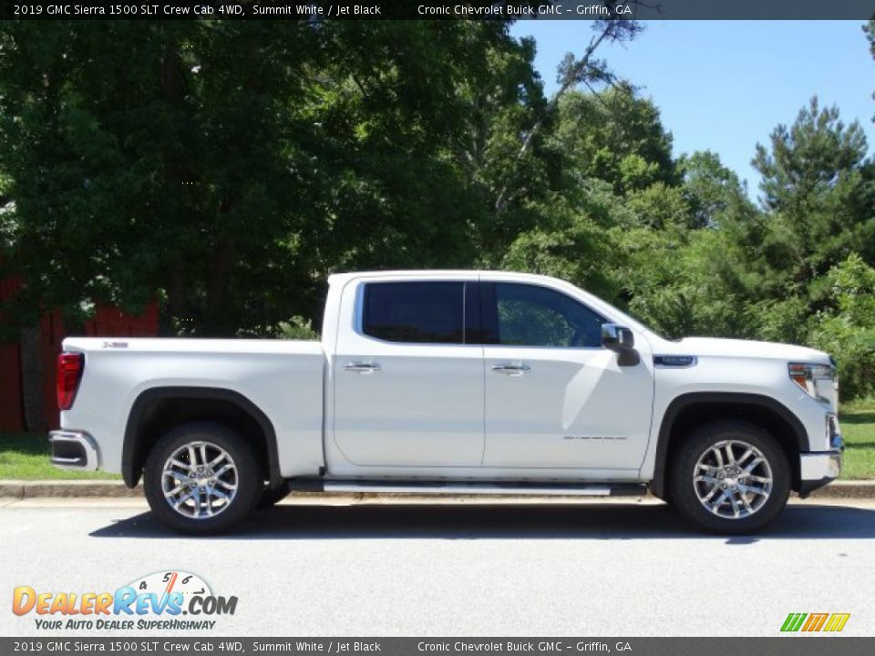 2019 GMC Sierra 1500 SLT Crew Cab 4WD Summit White / Jet Black Photo #2