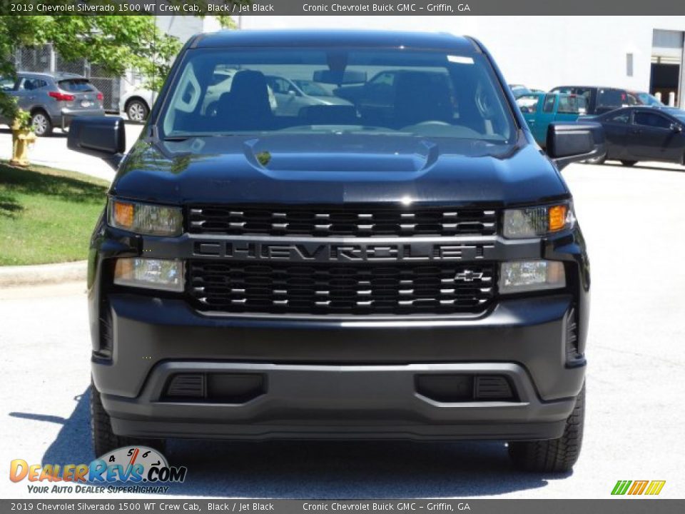 2019 Chevrolet Silverado 1500 WT Crew Cab Black / Jet Black Photo #4