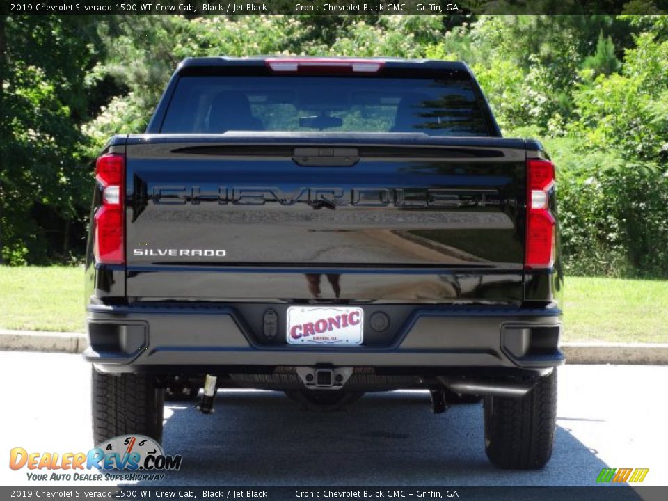 2019 Chevrolet Silverado 1500 WT Crew Cab Black / Jet Black Photo #7