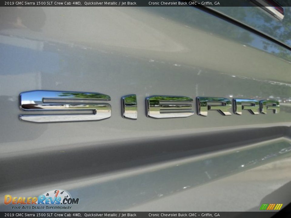 2019 GMC Sierra 1500 SLT Crew Cab 4WD Quicksilver Metallic / Jet Black Photo #9