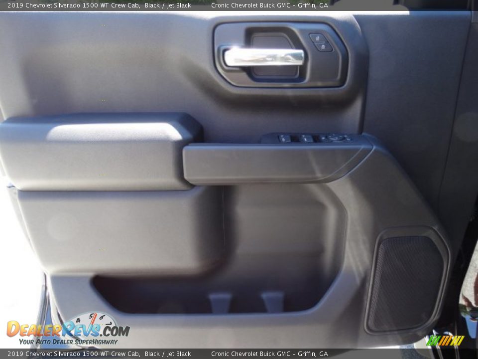 2019 Chevrolet Silverado 1500 WT Crew Cab Black / Jet Black Photo #11