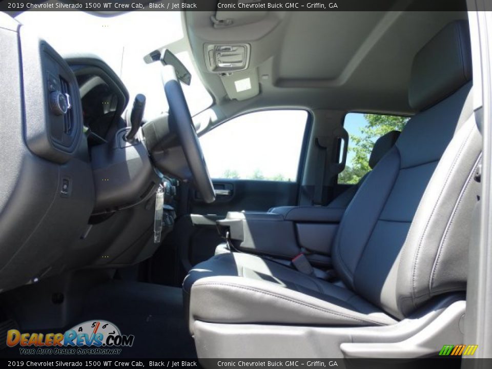 2019 Chevrolet Silverado 1500 WT Crew Cab Black / Jet Black Photo #13