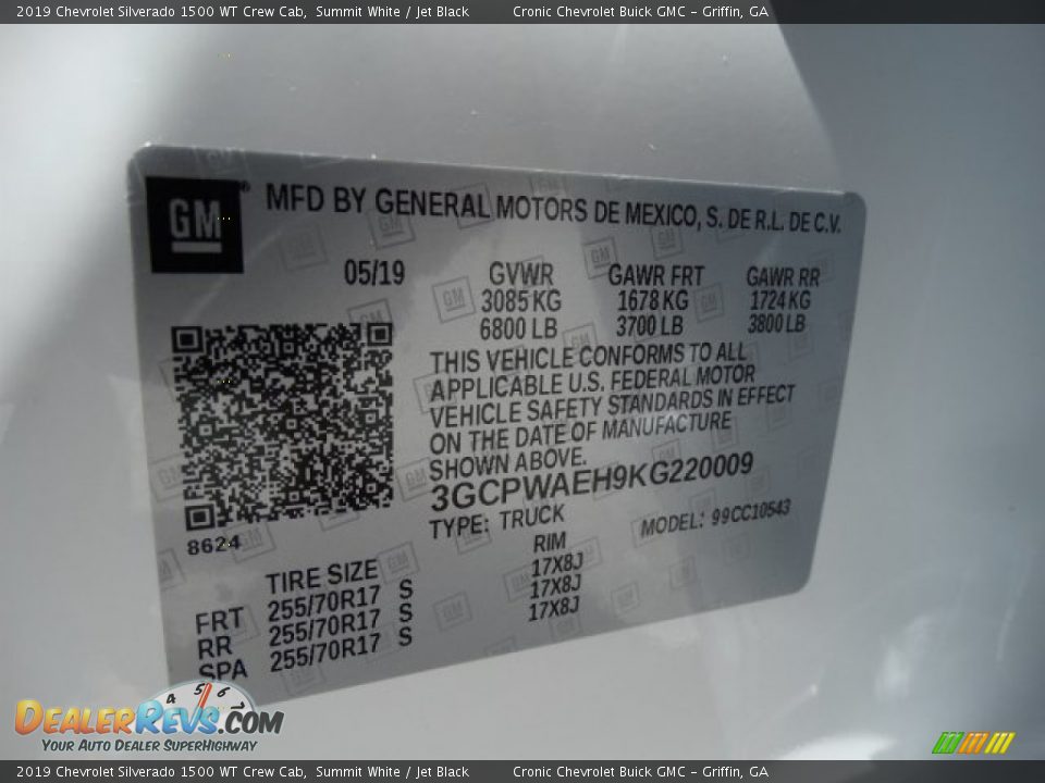 2019 Chevrolet Silverado 1500 WT Crew Cab Summit White / Jet Black Photo #27