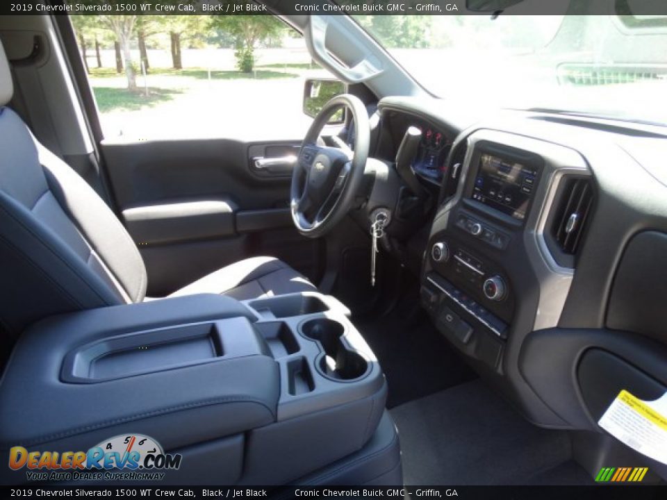 2019 Chevrolet Silverado 1500 WT Crew Cab Black / Jet Black Photo #25