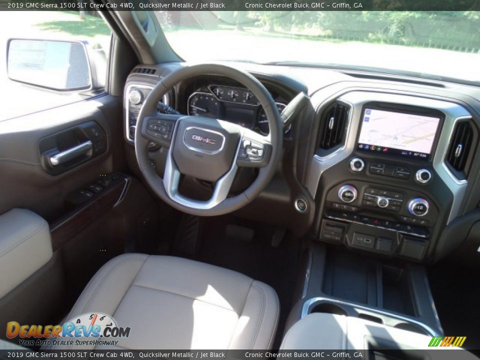 2019 GMC Sierra 1500 SLT Crew Cab 4WD Quicksilver Metallic / Jet Black Photo #28